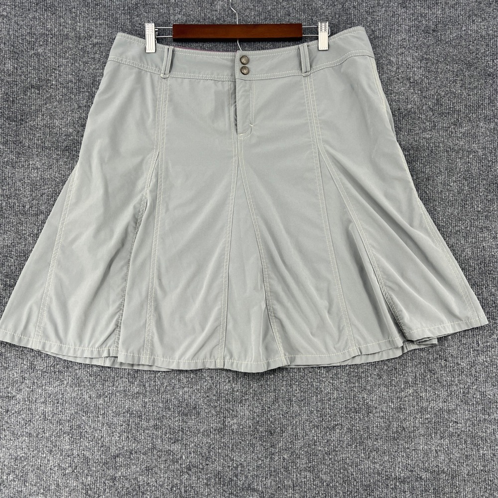 Athleta Skort Women 16 Gray Athletic Preppy Outdoor Casual Travel Gorpwear - Picture 2 of 10